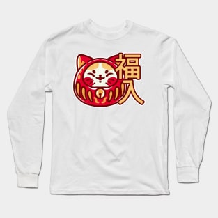 Daruma Neko Long Sleeve T-Shirt